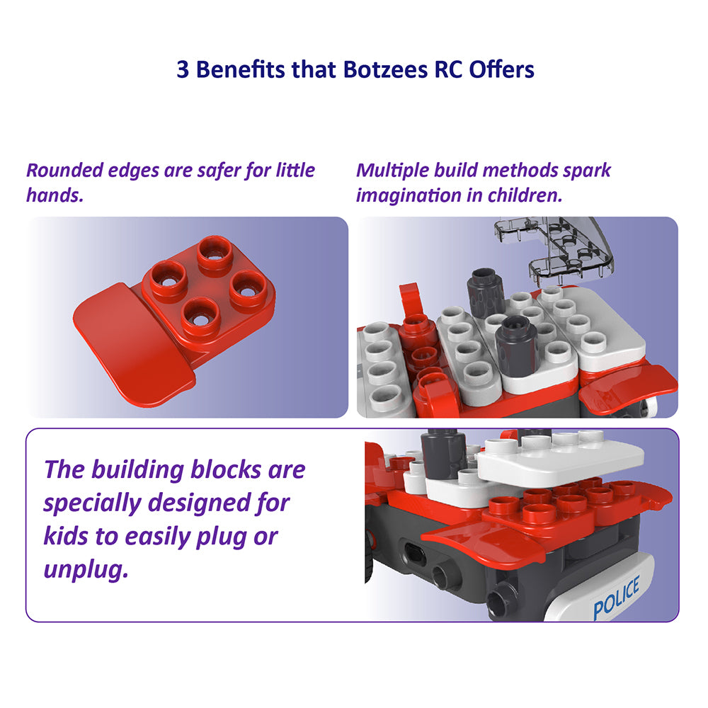 BOTZEES Remote Control Cars Building Kits, STEM Car Toys for Boys 8-in ...